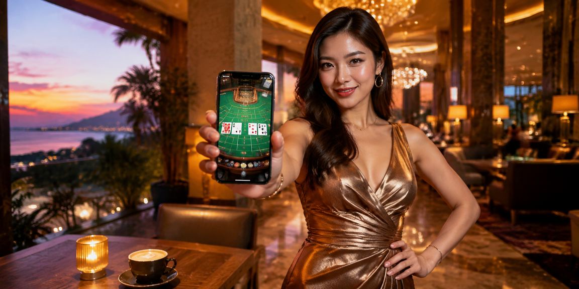 Meja baccarat kasino live dengan dealer sebenar di Penang